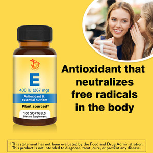 Complément alimentaire pour la santé, soin de la peau, complément de vitamine E pour adultes, soutien antioxydant, gélules de vitamine E - Product Image 6