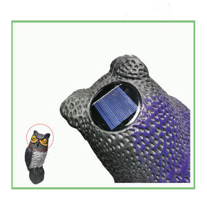 Ahuyentador de Aves para Huertos y Señuelo de Caza con Energía Solar, Sensor de Movimiento, Impermeable, Sonoro y con Ojos Luminosos, Modelo Búho - Product Image 4