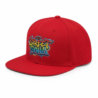 Casquette Snapback Unisexe 6 Panneaux Performance en Toile Sergée Imprimée Graffiti Urbain, Appliqué, Imperméable, Respirante, Personnalisable pour l'Extérieur