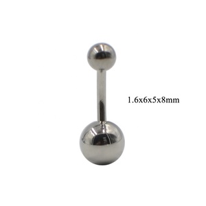 G23 <strong>Basic</strong> Style Button Body Piercing Jewelry Solid Titanium Ball Curvy <strong>Belly</strong> Navel <strong>Ring</strong> 14G for Weddings - Product Image 5