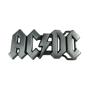 Gesper sabuk musik ACDC paduan seng antik trendi gesper sabuk koboi Barat kasual Vintage gesper untuk pria