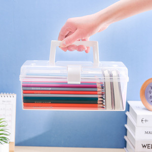 Transparent <b>Plastic</b> Storage <b>Box</b> <b>Large</b> Capacity Multi Functional Organizer For Toys Sundries Clothes Cables Household Use - Product Image 3