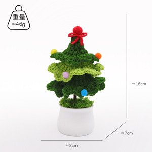 Crochet Arbre De Noël Pot En Gros Tissé À La <span class=keywords><strong>Main</strong></span> Pot De Fleur Amigurumi Voiture Suspendus Décorations Nouvel <span class=keywords><strong>An</strong></span> <span class=keywords><strong>Cadeau</strong></span> pour Tous - Product Image 6