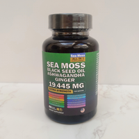 Capsules d'algues marines OEM ODM, huile de graines noires, suppléments 16-en-1 pour la peau, l'immunité et l'énergie, 60 unités, pleine puissance, conforme à la déclaration du fabricant