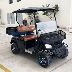 Carrito de Golf Eléctrico de 2 Plazas, Color Negro, Homologado para Circular por la Calle, Vehículo Utilitario Eléctrico de 2 Asientos con Plataforma de Carga - Product Image 2