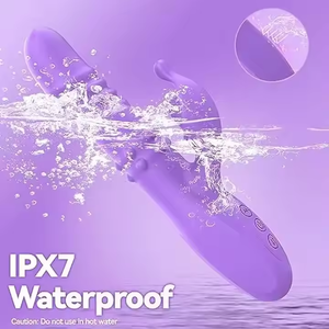 Vibromasseur à baguette AV pour adulte 2 en 1 Stimulateur clitoridien pour léchage de langue Vibromasseur à double usage pour vagin et doigt pour femme - Product Image 5