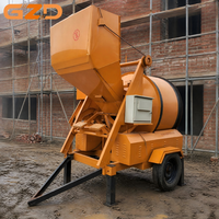 Bétonnière électrique robuste GZD 400L avec couleur et logo personnalisés, machine à mélanger le ciment, OEM disponible