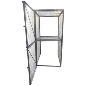 <span class=keywords><strong>Cage</strong></span> de rangement en fil métallique avec cadenas <span class=keywords><strong>Cage</strong></span> en métal enduit de poudre Entrepôt à 2 niveaux Casiers de rangement en treillis pour le vin - Product Image 2