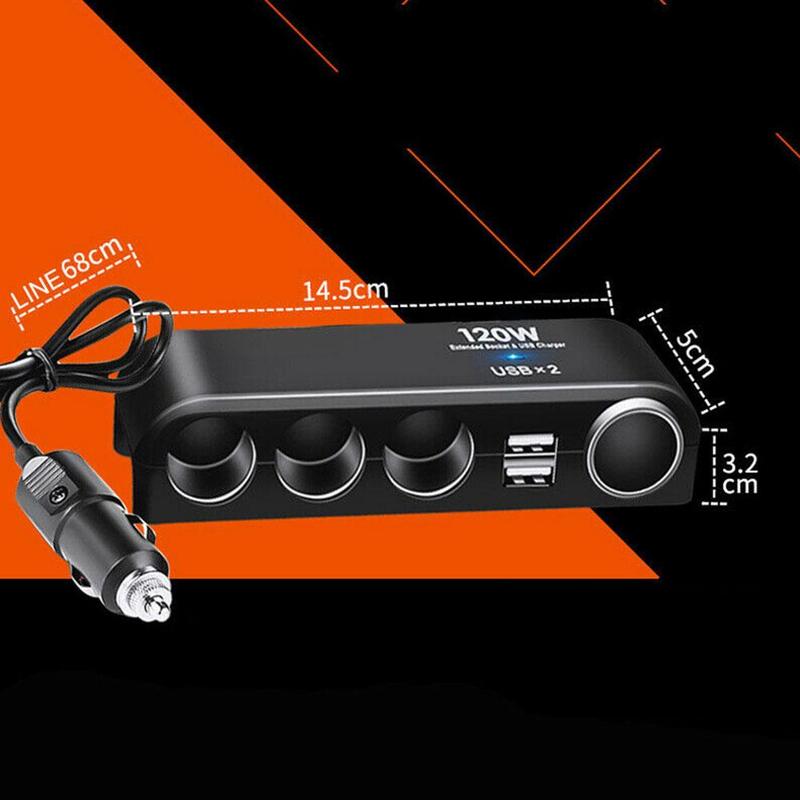 multi cigarette charger Universal 4 Way Cigarette Lighter Multi Socket Car Charger