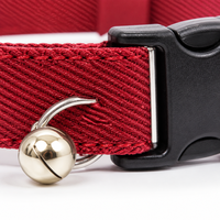 Collier personnalisé pour animaux de compagnie avec clochette dorée pour chats et chiens, boucle réglable, polyester durable, tailles S/M/L
