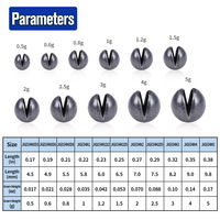 Nouveaux poids de pêche OEM 0,5g - 5g en gros, plombs fendus, billes de plomb rondes, plombs de pêche en stock