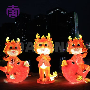 Customized Ip65 3d Zodiac Dragon Led <b>Light</b> Transparent Resin Fiberglass Construction <b>For</b> Garden Lawn <b>Outdoor</b> Motif <b>Lights</b> - Product Image 4