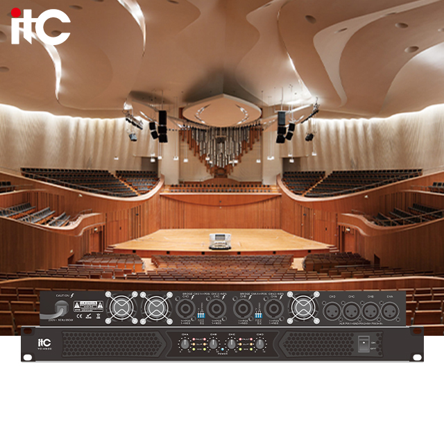 Professional Power Amplifier 4-Channel 500W-1600W Pro Audio Amplifier with XLR Connectivity Portable & Durable