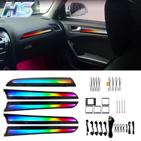 Kit d'éclairage d'ambiance LED pour l'intérieur de la voiture, 64 couleurs, style clavier de piano dynamique, écran, panneau de commande par application, pour Audi A4 B8 Q5 2009-2016