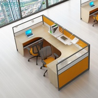 Système de cloisons modulaires modernes pour postes de travail, personnalisable, conception de cabine pour 4 personnes, absorption acoustique pour bureau à domicile