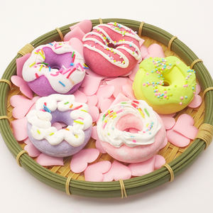 Grosir gelembung Vegan mandi aromaterapi perawatan tubuh Bathbomb Label pribadi donat Kit besar Natal kecil mewah bom mandi - Product Image 2