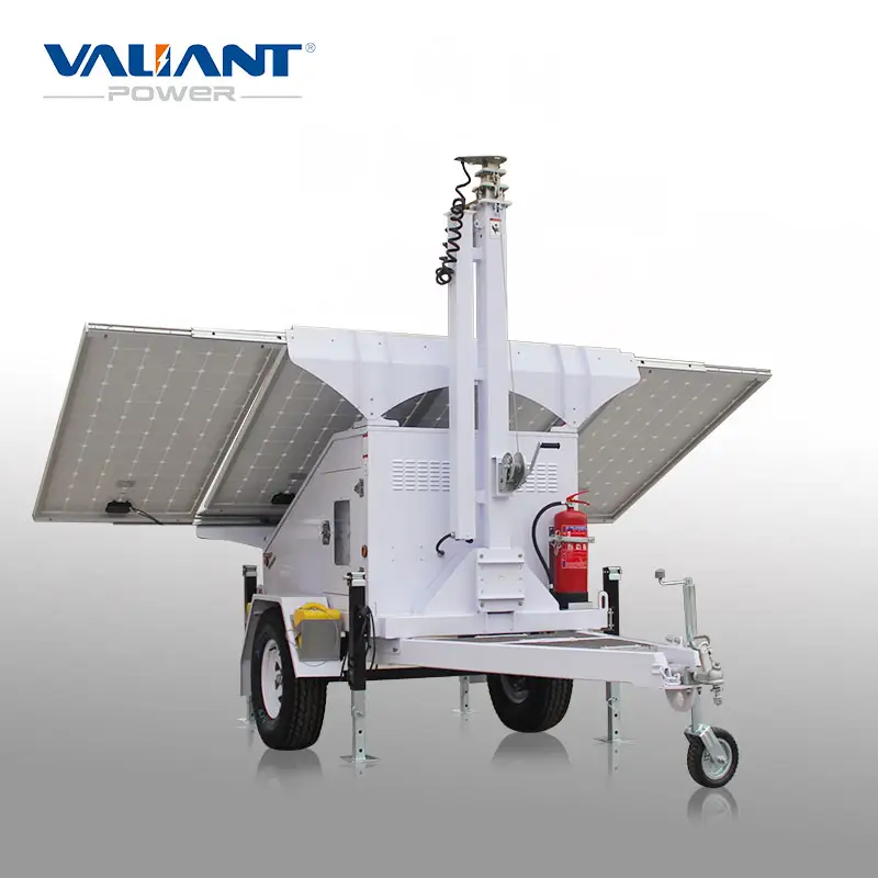 Mobile Solar Trailer Solar Generator for Lighting  Monitoring