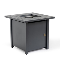 Table de foyer au propane en métal Peaktop AJ1174 pour l'extérieur, foyer rectangulaire carré pour l'intérieur/l'extérieur, 40000 BTU, respectueux de l'environnement