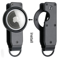 Étui compact en aluminium anti-perte pour clés, porte-clés de voiture personnalisé tendance avec logo pour Apple AirTag, cadeau promotionnel