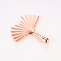Spatule de maquillage en alliage de zinc en forme d'éventail, grattoir facial pour fond de teint et masque facial, outil professionnel de beauté et de soin cosmétique