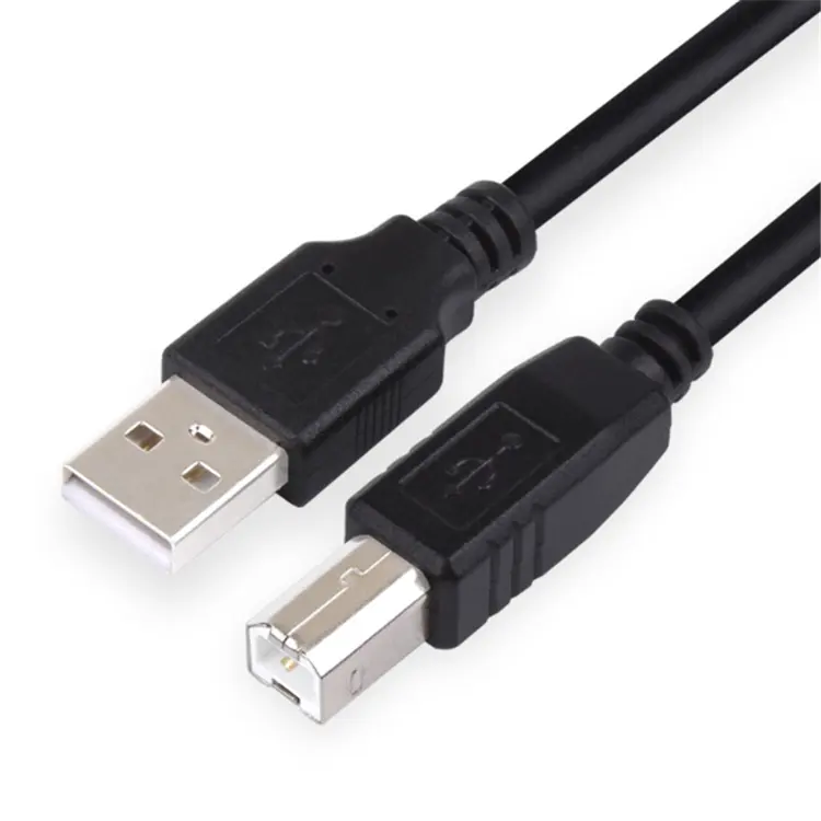 1.5m 검정색 프린터 USB AB 데이터 케이블 컴퓨터 노트북