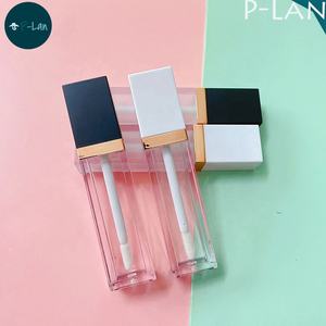 P-लैन ब्रांड स्टॉक 100pcs सफेद काले शीर्ष स्पष्ट पाले सेओढ़ लिया कस्टम Lipgloss ट्यूब फ्लैट 7ml खाली थोक लिप ग्लोस ट्यूब - Product Image 2