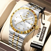 Reloj de Pulsera POEDAGAR 872 para Hombre con Brazalete de Acero Inoxidable, Resistente al Agua y Cuarzo Luminoso