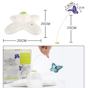 Juguete Automático para Gatos con Rotación de 360 Grados, Activación por Movimiento, Mariposa Interactiva, Juguete Divertido para Mascotas, Gatos, Cachorros, con Luces Intermitentes - Product Image 2