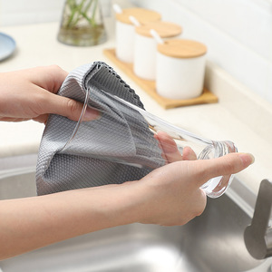 Dishcloth Rectangle Solid Color Absorbent For Pots And Pans Cleaning Cloths - Product Image 2