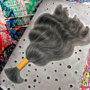 Extensiones de Cabello Humano Afro Rizado de Alta Calidad, Disponibles en Todos los Colores, Cabello Indio Virgen a Granel, Doble Trama a Máquina para Trenzas Micro Twist - Product Image 3