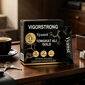 กาแฟสกัดรากตองกัตอาลีพรีเมียมโกลด์ สำหรับผู้ชาย 10 กรัม*10 ซอง บรรจุกล่องสีดำทอง สำหรับเพิ่มพลังงาน ความแข็งแรง และความมีชีวิตชีวาในทุกวัน รับผลิตแบบ OEM - Product Image 6