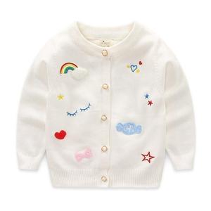 Pull cardigan rayé à col design pour filles - En stock - Product Image 1