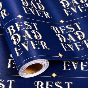 Rollo de Papel de Regalo Personalizado de 80 Gramos con Logotipo e Imagen Impresos, Papel de Embalaje para Regalos del Día del Padre - Product Image 1