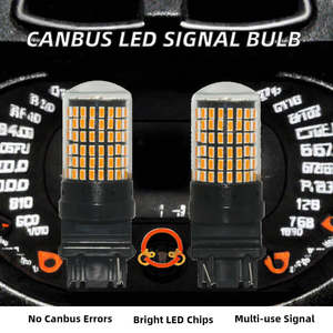 Ampoules XTX Canbus sans erreur T25 3156 P27W 3157 P27/7W 12-24V 144SMD 3014 Chips Rouge DRL Clignotant Frein Marche arrière - Product Image 2