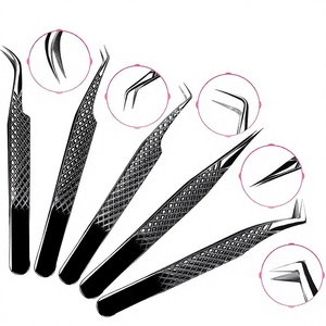 Pince à épiler pour cils en acier inoxydable à pointe fine DANTRIC IMPLANTS, durable, style moderne et tendance pour une épilation précise - Product Image 6