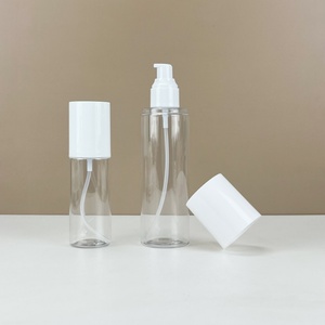 Luxury Cosmetic Essential Oil Facial Cream <b>Plastic</b> Bottle 100ml 120ml 150ml 200ml clear PET <b>Plastic</b> Bottle with White Spray <b>Cap</b> - Product Image 6