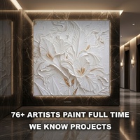 Art abstrait en relief 3D fait main de qualité supérieure pour la décoration des espaces publics d'hôtels, projet hôtelier professionnel, décoration murale