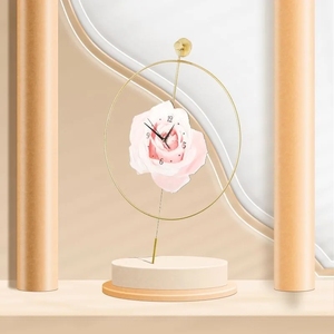 Đồng Hồ Trang Trí Treo Tường Sang Trọng Nhẹ Pha Lê Đơn Giản 50*50Cm Đồng Hồ Hoa Mặt Sứ Với Giá Thấp - Product Image 5