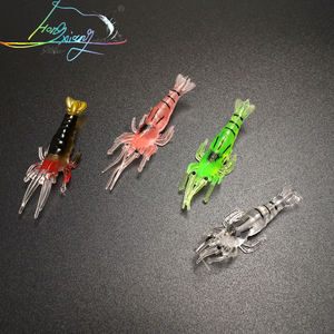 10 pz/20 pz/30 pz/lotto esche in Silicone 4cm 1g pesca morbida <span class=keywords><strong>esca</strong></span> per gamberetti artificiali oro No amo pesca in <span class=keywords><strong>mare</strong></span> pesca invernale - Product Image 4