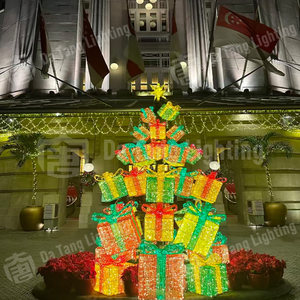 Modern <b>LED</b> Christmas <b>Tree</b> Gift Box Motif <b>Light</b> Outdoor Commercial Holiday Display - Product Image 4