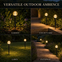 Lampe sphérique LED étanche à énergie solaire pour pelouses et parcs