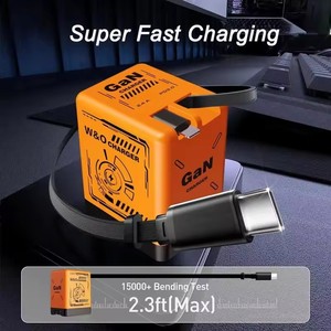 Chargeur portable F3 GaN 120W UE US UK à charge rapide avec câble Type-C rétractable pour <span class=keywords><strong>iPhone</strong></span> 17 Air 16 15 14 Pro - Product Image 3