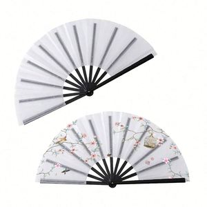 Abanicos Plegables de Tela y Plástico Ecológicos Personalizados 2025 con Logotipo Pintado para el Año Nuevo Chino, Artesanías de Plástico - Product Image 1