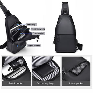 Custom Logo PU Leather Smart Side Casual Pouch Travel Messenger <strong>Men</strong> Sling Chest <strong>Crossbody</strong> Fanny Pack <strong>Men's</strong> <strong>Bag</strong> Waist <strong>Bags</strong>