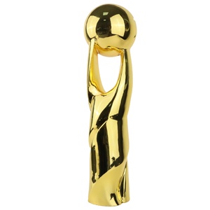 45 CM Resina Dourada de Alta Qualidade Polido Football Soccer Basketball Award Lembrança Troféus para Sports Championship Leagues Cups - Product Image 5