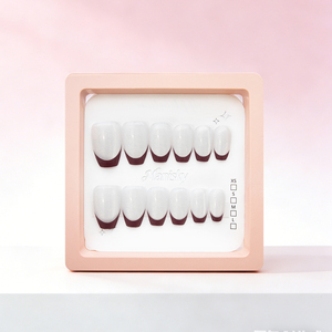 Nouvel Arrivage <span class=keywords><strong>Faux</strong></span> Ongles à Presser ABS French Tip Effet Scintillant Forme Cercueil Faits Main Couverture Complète Vente en Gros 12 pièces - Product Image 6