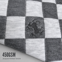 Matelas en tissu jacquard tricoté épais 550 GSM, respirant, extensible et doux, à motif géométrique abstrait inspiré de l'équitation
