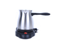 Cafetière électrique en acier inoxydable de qualité supérieure, style américain, argentée, 0,5 L, 600 W, cafetière turque, bouilloire portable