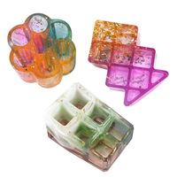 Moule en silicone de qualité supérieure pour boîte de rangement de maquillage et rouges à lèvres, moule en résine pour organisateur de table multi-compartiments