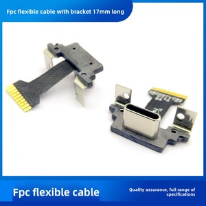 <span class=keywords><strong>Conector</strong></span> Macho Extensible Tipo C10P con Clip Trasero y Soporte Fijo para Cable FPC de Carga Inalámbrica USB - Product Image 4